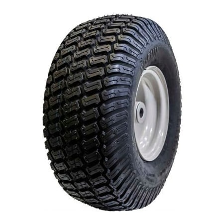 Sutong Tire Resources Hi-Run Lawn/Garden Tire Assembly 15X6.50-8 4PR SU05 P332 8X5.375 Grayish White Wheel 3/4"ID Bushing ASB1164